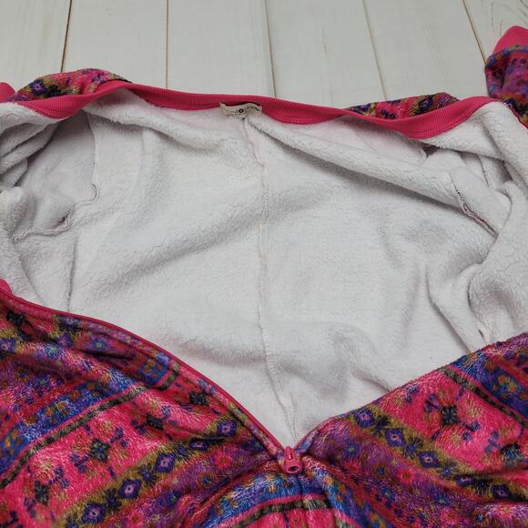 Natural life plush jumpsuit boho pink one piece Pajamas romper PJs loungewear - Picture 6 of 7
